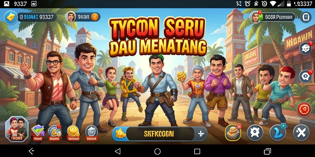 Screenshot gameplay 93337 menampilkan dunia bisnis yang penuh tantangan.
