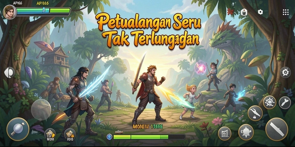Screenshot gameplay API66 menampilkan aksi petualangan yang seru.