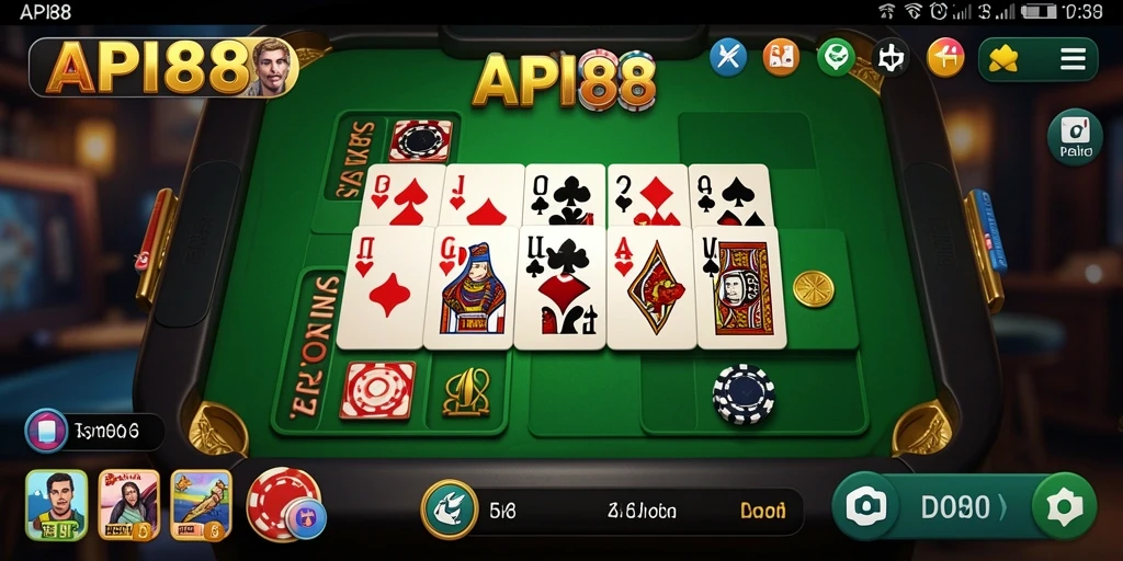 Tampilan gameplay seru dan interaktif saat bermain Domino di API88.