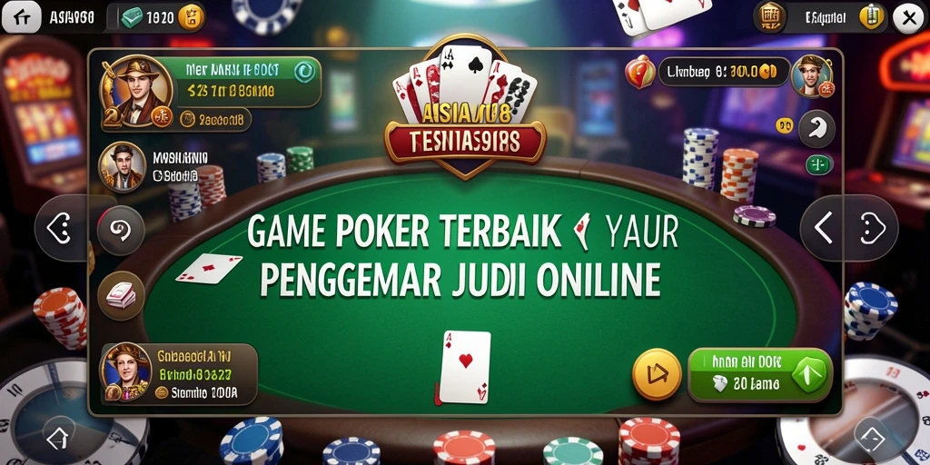 Tampilan gameplay seru dalam aplikasi poker ASIA918.