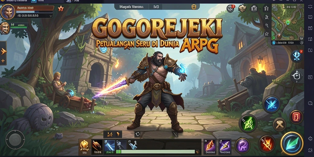 Tampilan gameplay GOGOREJEKI menunjukkan pertarungan seru dengan grafis menawan.