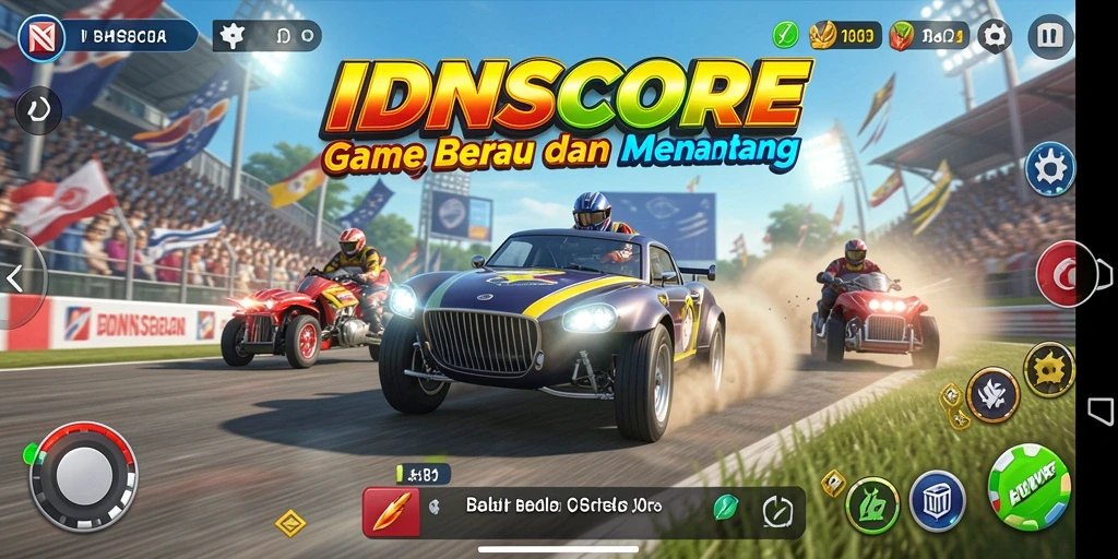 Gameplay balap seru dengan grafis menawan di IDNSCORE.