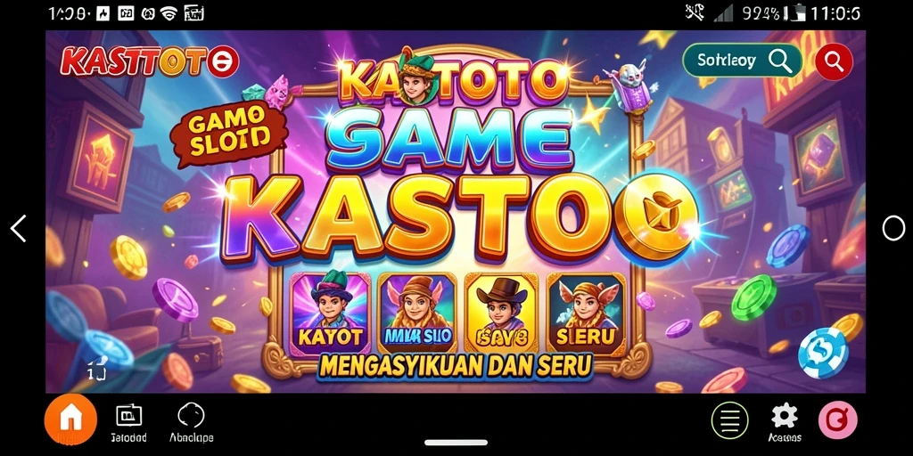 Screenshot utama KASTOTO menampilkan aksi seru dalam permainan Slot.