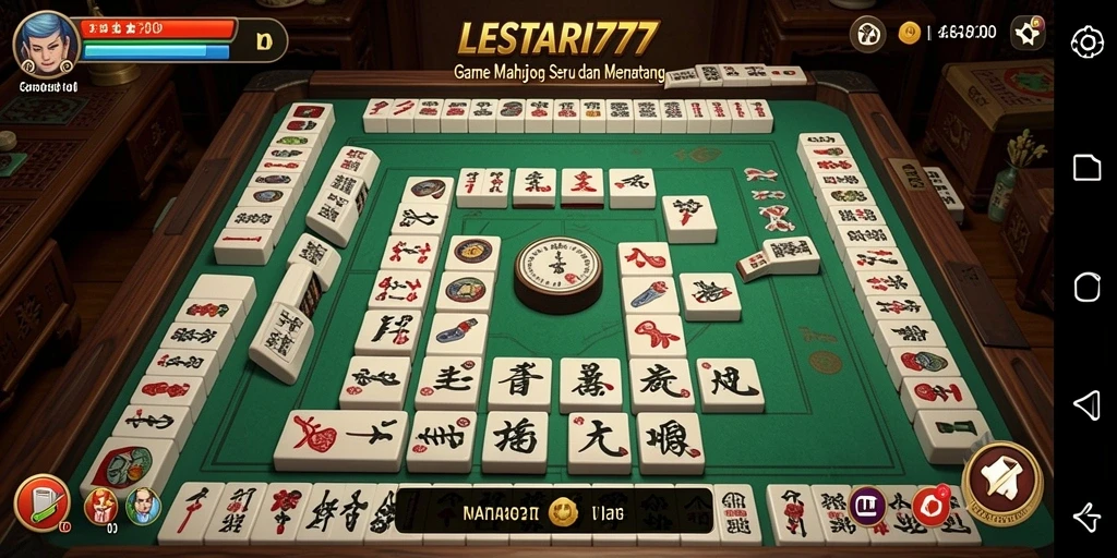 Tampilan gameplay seru dari LESTARI777 yang menampilkan Mahjong.