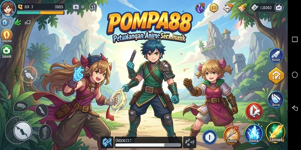 Tampilan gameplay POMPA88 dengan karakter Anime yang memikat.