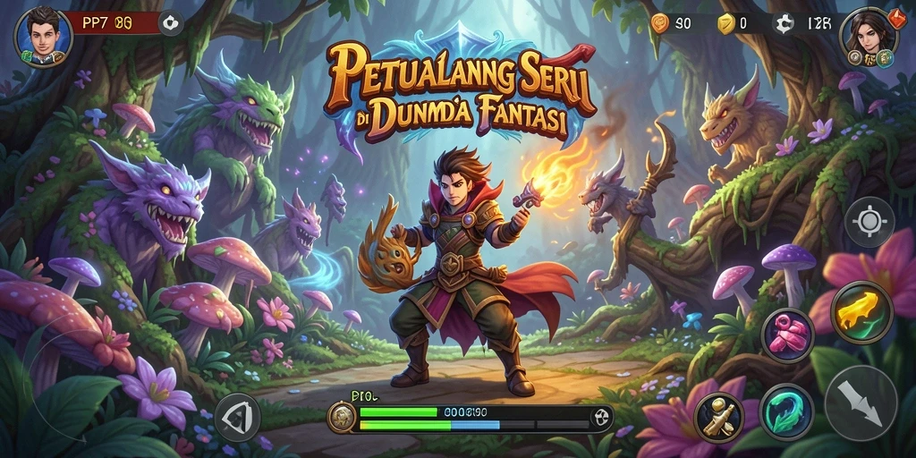 Screenshot gameplay PP7 yang menampilkan aksi petualangan yang mendebarkan.