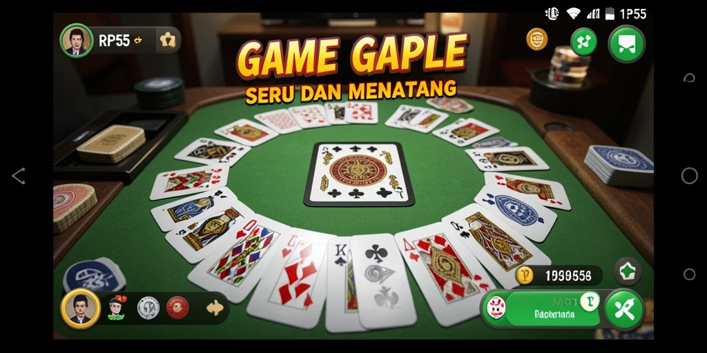 Gameplay menarik dan seru saat bermain Gaple di RP55.