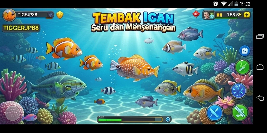 Tampilan gameplay Tembak Ikan yang menarik di TIGERJP88.