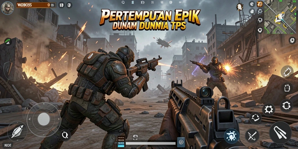 Screenshot utama WDBOS menunjukkan aksi tembak-menembak yang mendebarkan.