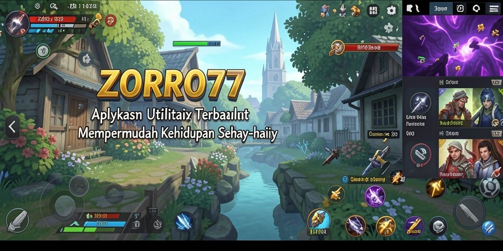Tampilan utama ZORO77 yang menampilkan fitur Utility.